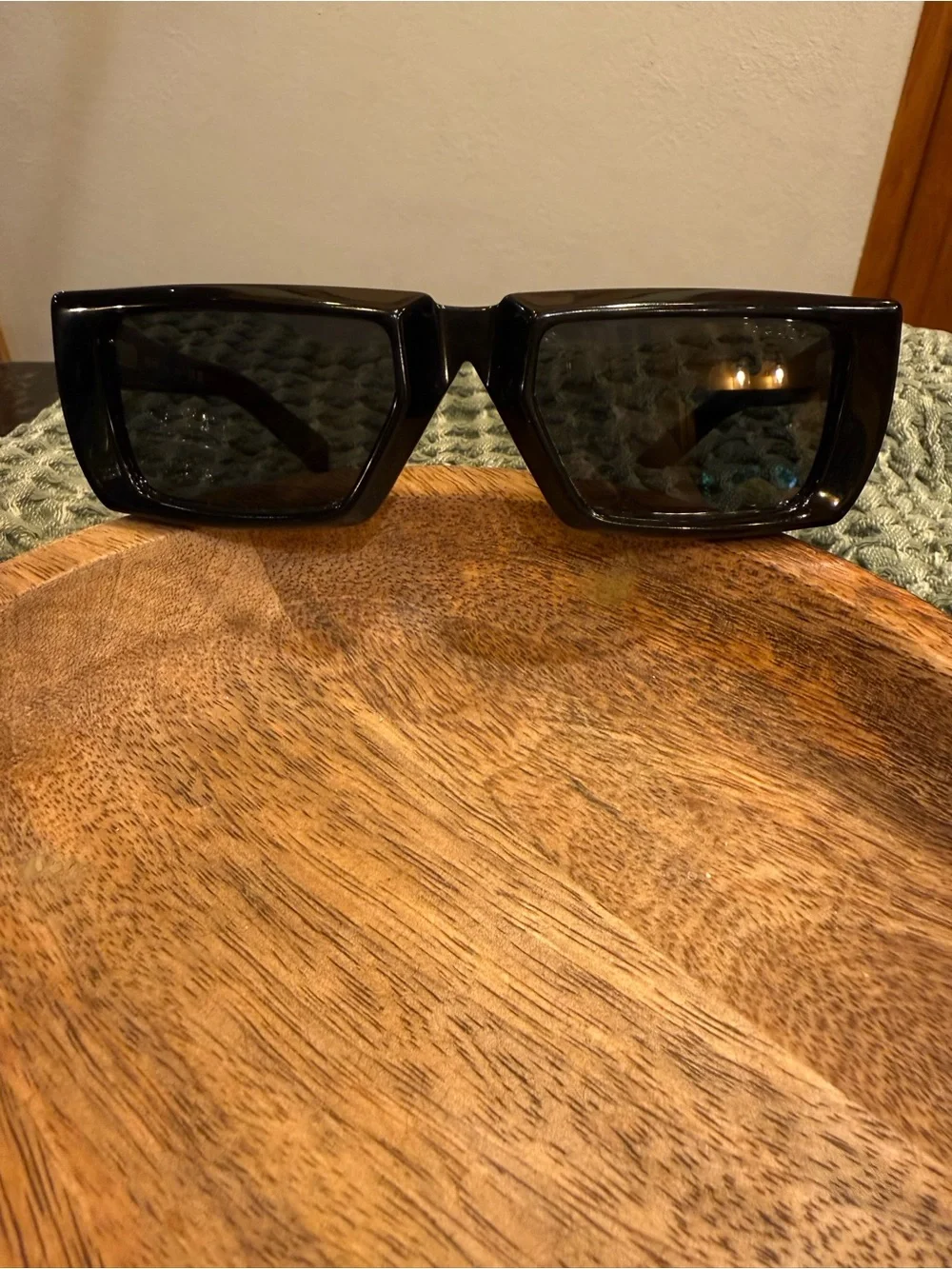 Prada Glossy Black Square Sunglasses